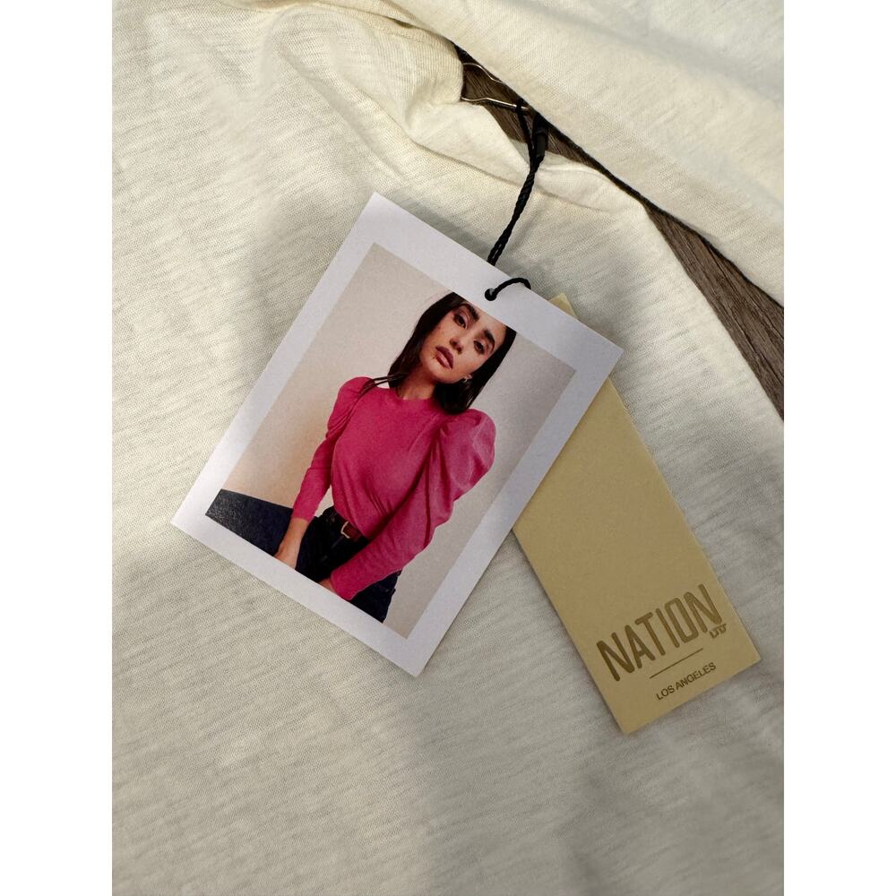 Anthropologie Nation Los Angeles Women’s Zeta Puff-Sleeve Top Size Large - Picture 5 of 13